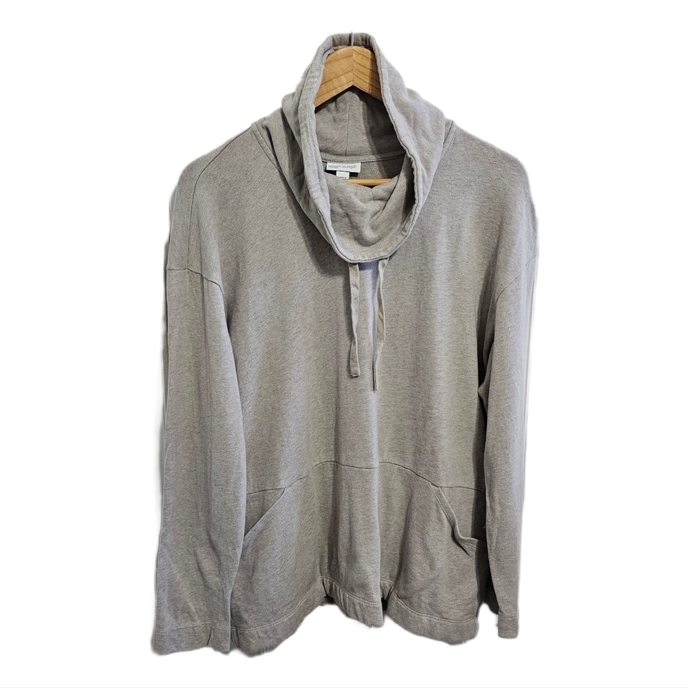 Pure Jill grey soft cotton cowl neck pullover sweater size large